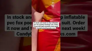 In stock and ready to ship inflatable pvc fox pooltoy bondage suit