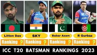 ICC T20 Latest Batting ranking 2023 |ICC Man's T20 Batting Ranking 2023| 25 September 2023