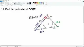 Chapter 10 Problem 17 Perimeter of a Triangle that Inscribed a Circle