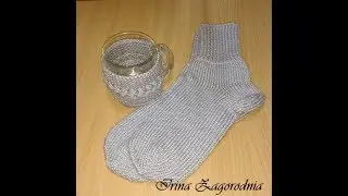 Men's socks - size 41. Knitting beautiful socks with a straight heel - master class