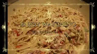 Spaghetti  Carbonara Recipe with Bell pepper!
