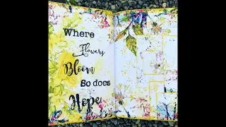 Mixed Media Journal Page Using ShokART Sisters Summer Bloom