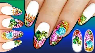 SHARPIE STAMPING NAIL ART - Hand Painted Alcohol Inks Stained Glass Lead Light Effect Nails