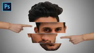 Simple Face Slice Effect in Photoshop | Ayaz Designing