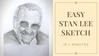 Easy Stan Lee Sketch in 2 Minutes || Sketchbook Corner