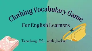 Clothing Vocabulary Guessing Game | Easy Vocabulary game for English beginners