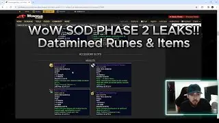 WoW SOD PHASE 2 LEAKS!! Check out the changes