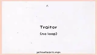 Traitor - Olivia Rodrigo edit audio