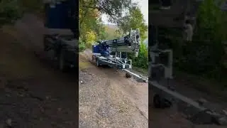 Самоходный автокран строит деревянный дом в Бельгии, проект  «Теплая Бельгия». Часть 1 #shorts