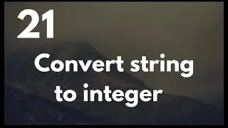 How To Convert String Into Integer Data