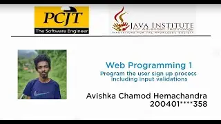 Web Project Task 2 | 1st Year | Semester 01 | Java Institute | Avishka Chamod Hemachandra