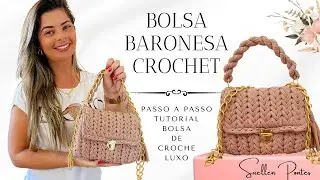 Como fazer Bolsa de Croche Fio de Malha Passo a Passo | Ponto Sucesso no exterior | Maravilhosa Pap