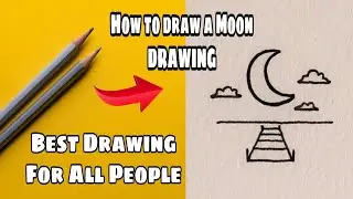 Best Drawing For All People | How to draw a Moon 🌙 Drawing Easy