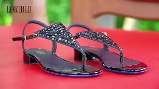 Видео обзор обуви LORIBLU 18SS065 | босоножки с кристаллами Swarovski