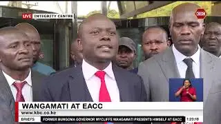 Former Governor Wycliffe Wangamati presents himself at EACC