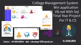 College Management System | Final Year Project | Window Application With VB.Net