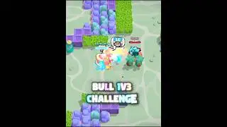 Bull 1v3 Challenge In Duels 🫡🔥 #BrawlStars #Duels #Shorts