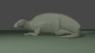 Resting Edmontosaurus - Blender Animation