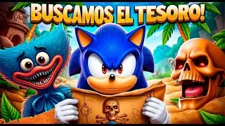 😱SONIC y HUGGY buscando el TESORO PERDIDO