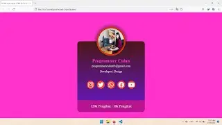 Profile Card Style With Social Media Icons Using HTML & CSS