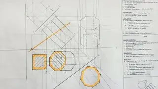 How to draw a Solid Geometry with Sectional Left View and True Shape - HSE | Page 6-6 | Grade 11