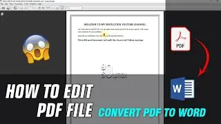 How To Edit PDF File - Convert PDF To Word Tutorial English