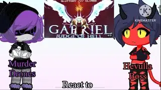 Murder drones & Hevulla boss react to Ultrakill Gabriel fight animation