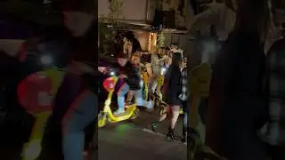Scare scooter with supercar prank. 