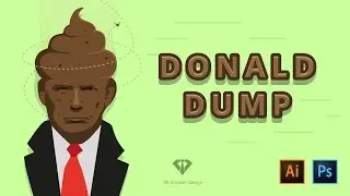 Donald Trump caricature in Adobe Illustrator speedart #4
