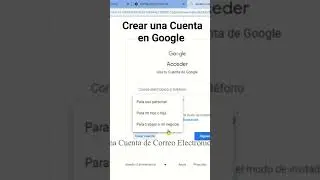 CREAR una CUENTA en GOOGLE