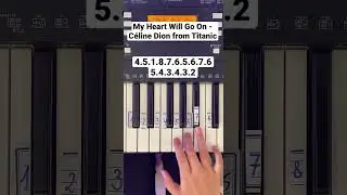 My Heart Will Go On - Céline Dion from Titanic | Easy Piano Tutorial #piano #shorts
