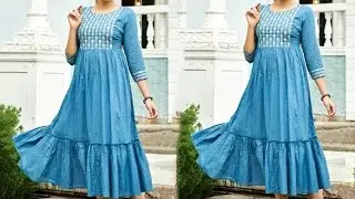 One Layer Ruffle Dress: Cutting and Stitching Tutorial | Thaiyal Kalai | TK
