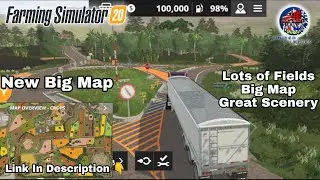Farming Simulator 20 New Big Map Mod Link in description 👇
