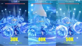Furina 30k Vs 40k Vs 50k Hp || Genshin Impact