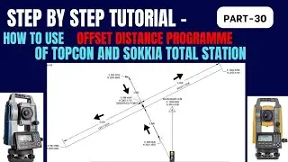 How to use offsetdist programme of topcon and sokkia total station