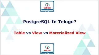 Table vs View vs Materialized View in PostgreSQL (In Telugu).