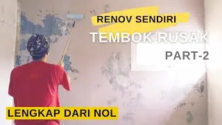 Cara Aplikasi CAT Dasar Mowilex WSWB Wall Sealer ke Tembok Lama Lembab - Tutorial PART 2