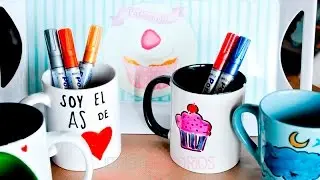 DECORAR TAZAS DE CERÁMICA CON ROTULADORES