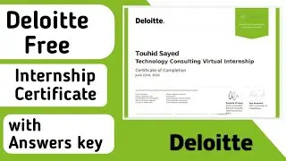Deloitte Free Internship Certificate | Insidesherpa | Answers Key | Skills Matter