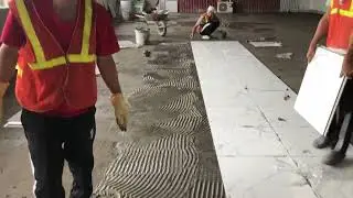 Kỹ thuật lát nền nhà ăn gạch 600x600 | Kitchen flooring technique 600x600