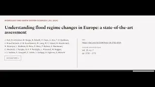 Understanding flood regime changes in Europe: a state-of-the-art assessment | RTCL.TV