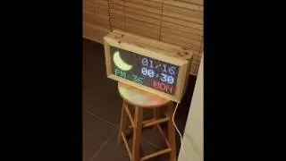 ARDUINO LED MATRIX CLOCK (with WebServer) + Woodcase