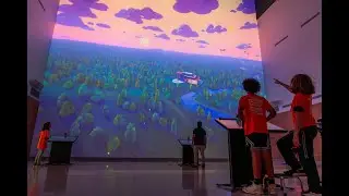 Curiosity Hall - A 60 foot tall interactive projection theater at Da Vinci Science Center