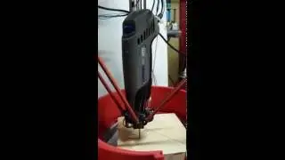 Deltabot Dremel PCB Engraver WIP - Selective Autolevel -  Repetier+RAMPS