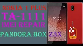 Nokia 1 Plus || ta-1111 || imei repair || Pandora box z3x