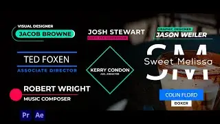 Essential Titles and Lower Thirds for Adobe Premiere Pro and After Effects