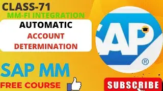 AUTOMATIC ACCOUNT DETERMINATION IN SAP MM||SAP MM FREE COURSE||Learn SAP for free||MM-FI INTEGRAT...