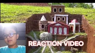 PRIMITIVE REACTION VIDEO : BUILDING OCTUPOS CASTLE WITH FISHING POND
