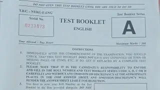 CDS 2 [ 2021 ] ENGLISH QUESTION PAPER SET [ A ] || 