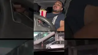Comilão profissional quando vê um amigo no trânsito